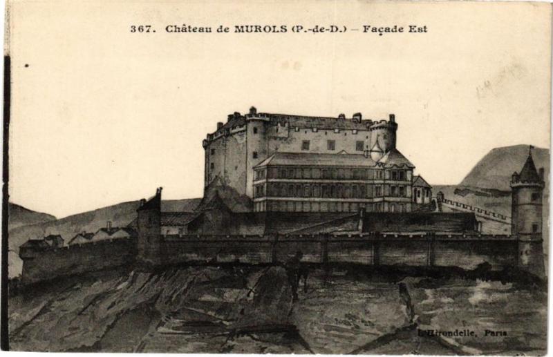 Carte postale ancienne Chateau de Murols (P.-de-D.) - Facade Est à Murol