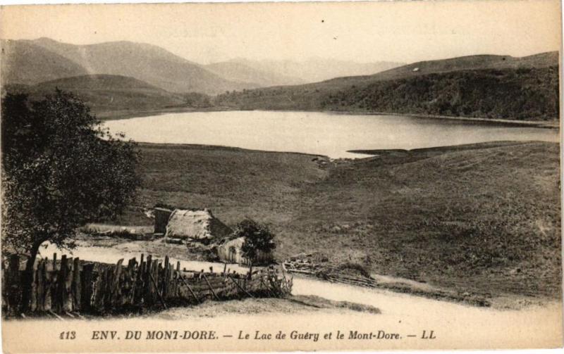 Carte postale ancienne Env. du Mont-Dore - Le Lac de Guery et le Mont-Dore à Mont-Dore