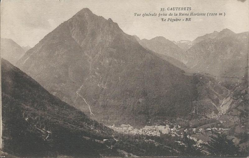 Carte postale ancienne Vue générale vue de la Reine Hortense à Cauterets
