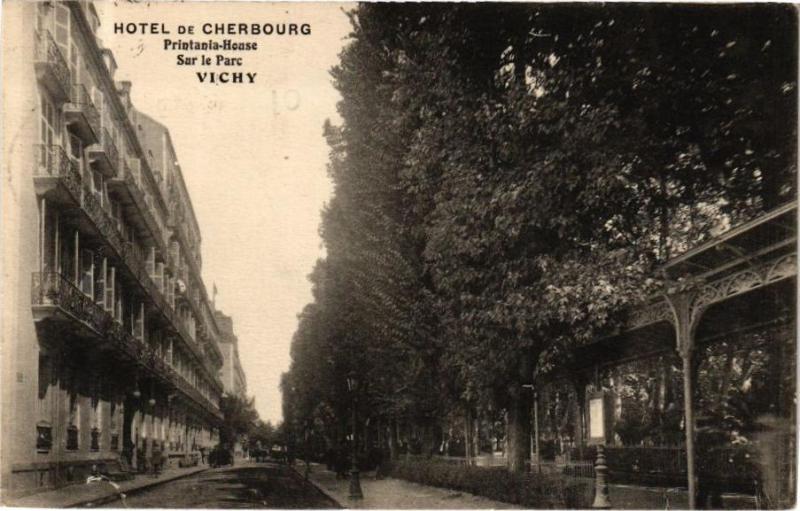 Carte postale ancienne Hotel de Cherbourg-Printania-House Sur le Parc - Vichy à Vichy