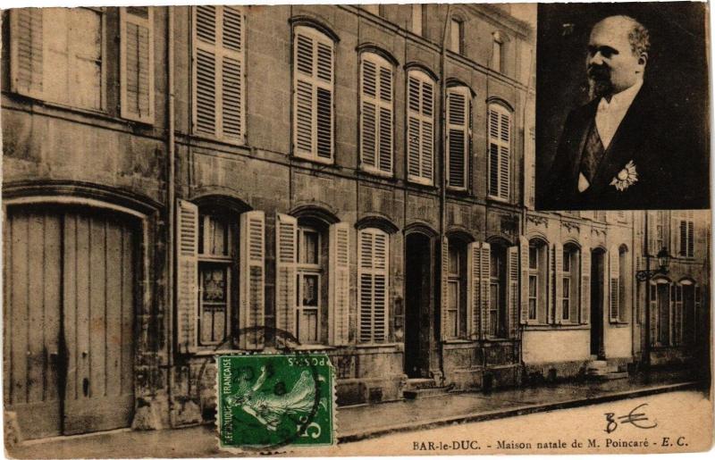 Carte postale ancienne Bar le Duc-Maison natale de M. Poincaré à Bar-le-Duc