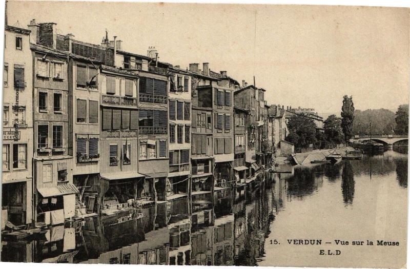 Carte postale ancienne Verdun-Vue sur la Meuse à Verdun