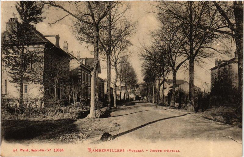 Carte postale ancienne Rambervillers - Route d'Epinal à Rambervillers