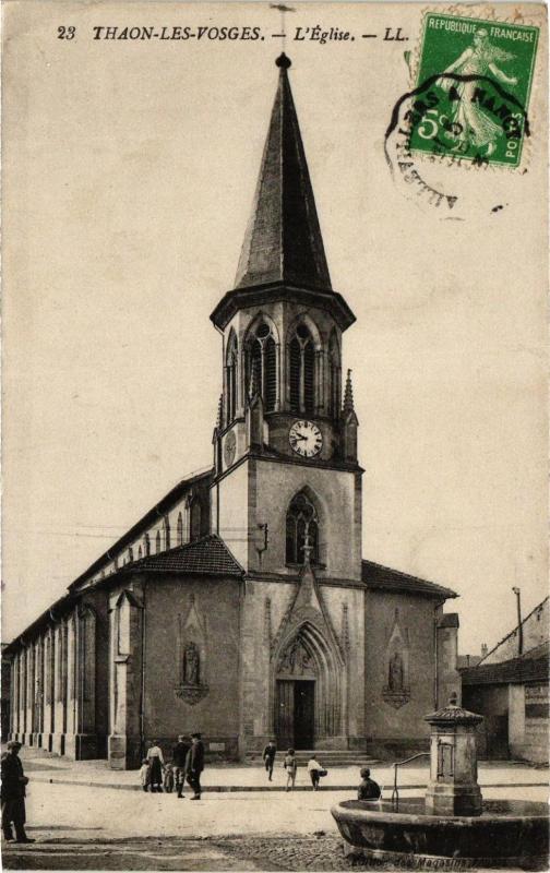 Carte postale ancienne Thaon-les-Vosges-L'Eglise