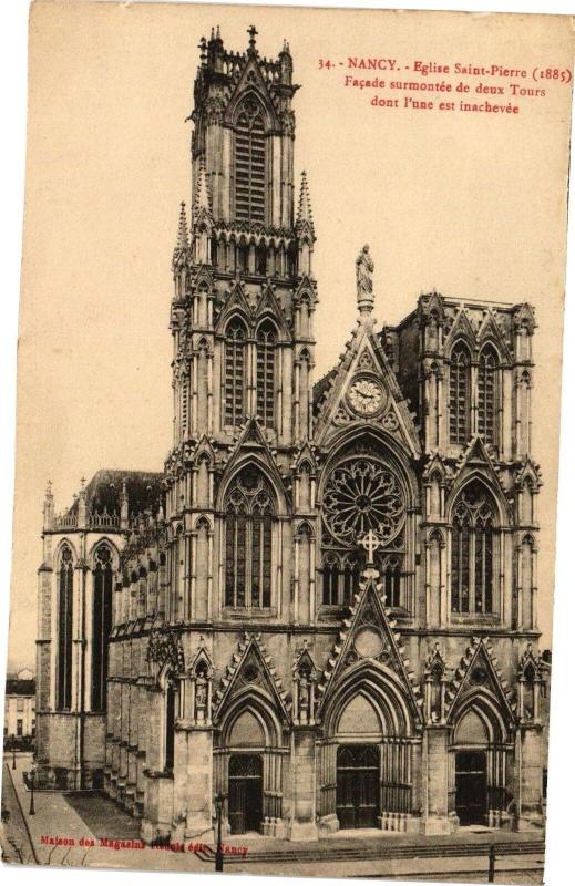 Carte postale ancienne Nancy-Eglise Saint Pierre à Nancy