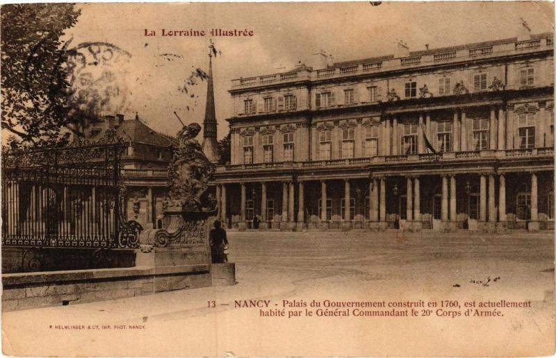 Carte postale ancienne Nancy-Palais du Gouvernement construit en 1760 à Nancy