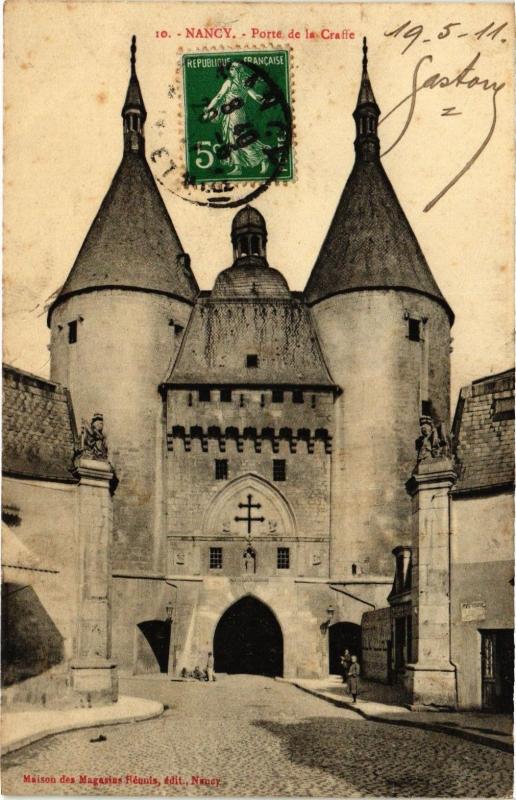 Carte postale ancienne Nancy-Porte de la Craffe à Nancy