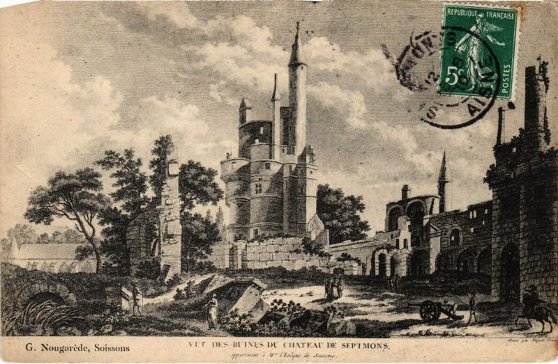 Carte postale ancienne Vue des ruines du chateau de septmons