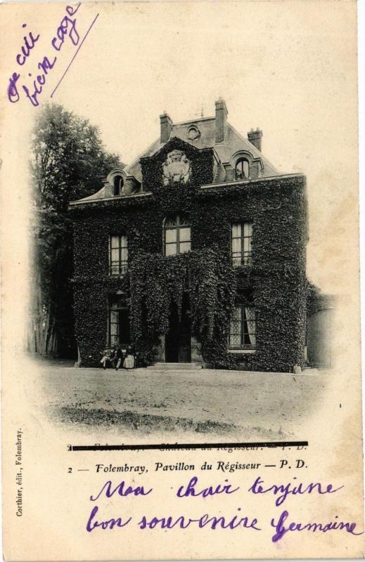 Carte postale ancienne Folembray Pavillon du Regisseur à Folembray