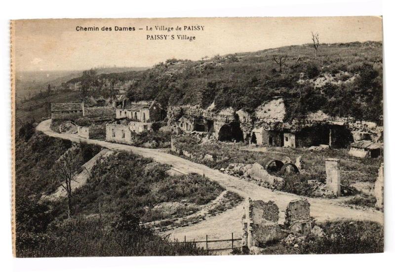 Carte postale ancienne Chemin des Dames Le village de paissy à Paissy