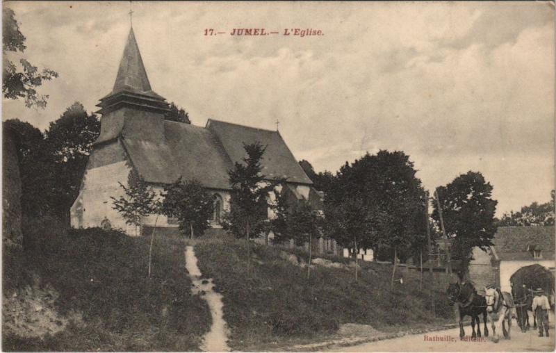 Carte postale ancienne Jumel Eglise à Jumel