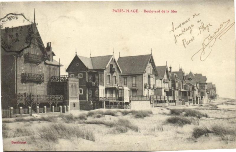 Carte postale ancienne Paris-Plage - Boulevard de la Mer