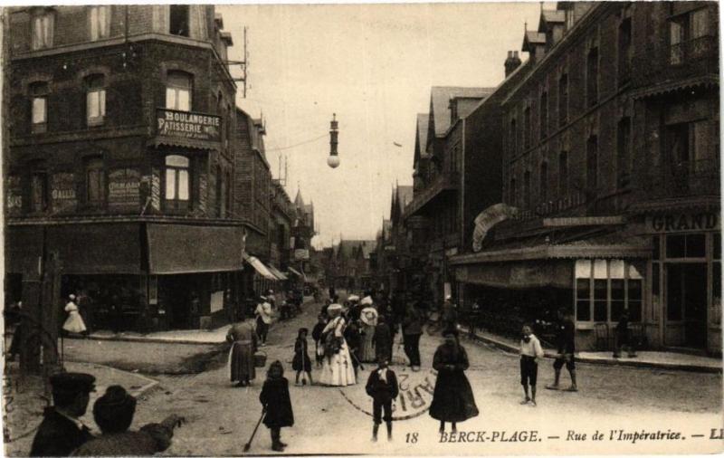 Carte postale ancienne Berck-Plage - Rue de l'Impératrice à Berck