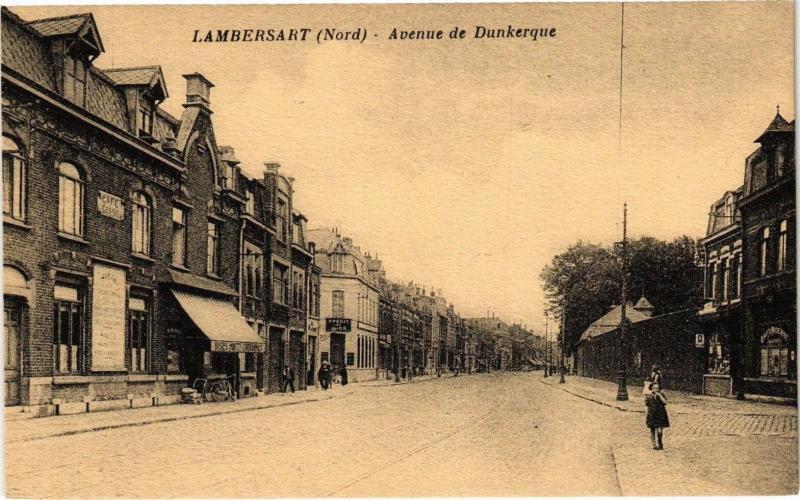 Carte postale ancienne Lambersart - Avenue Dunkerque à Lambersart