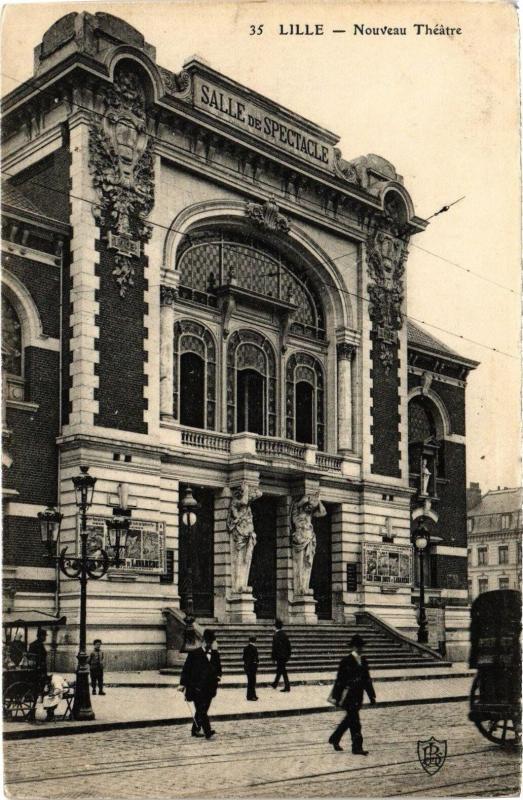 Carte postale ancienne Lille - Nouveau Theatre à Lille