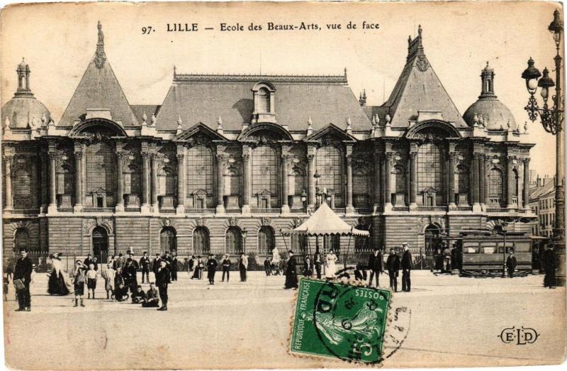 Carte postale ancienne Lille - Ecole des Beaux-Arts vue de face à Lille