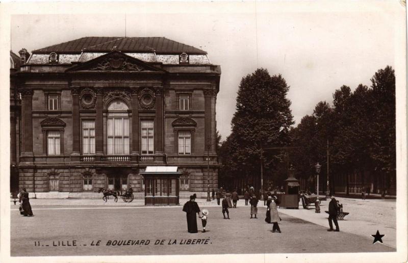 Carte postale ancienne Lille - Le Boulevard de la Liberte à Lille