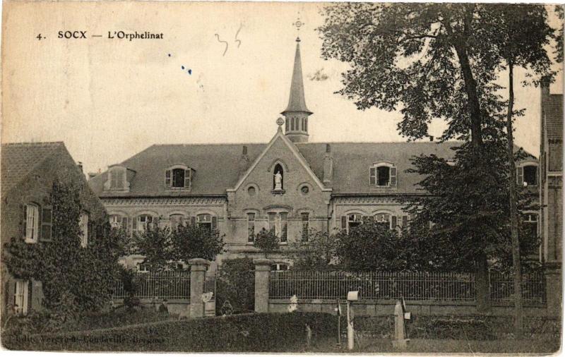 Carte postale ancienne Socx - L'Orphelinat à Socx