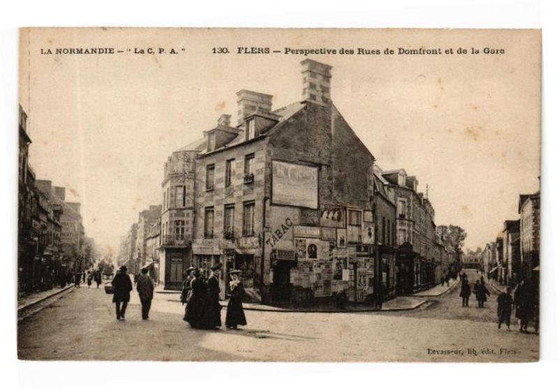 Carte postale ancienne Flers .- Prespective des rues de à Flers