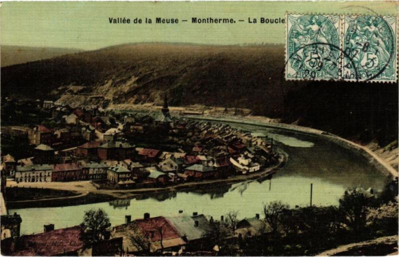 Carte postale ancienne Vallée de la Meuse - Montherme-La Boucle