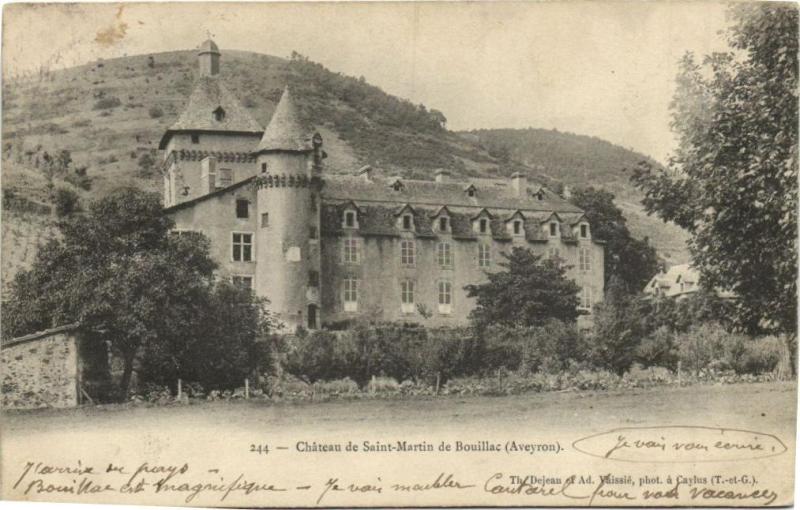 Carte postale ancienne Chateau de Saint-Martin-et-Bouillac à Bouillac