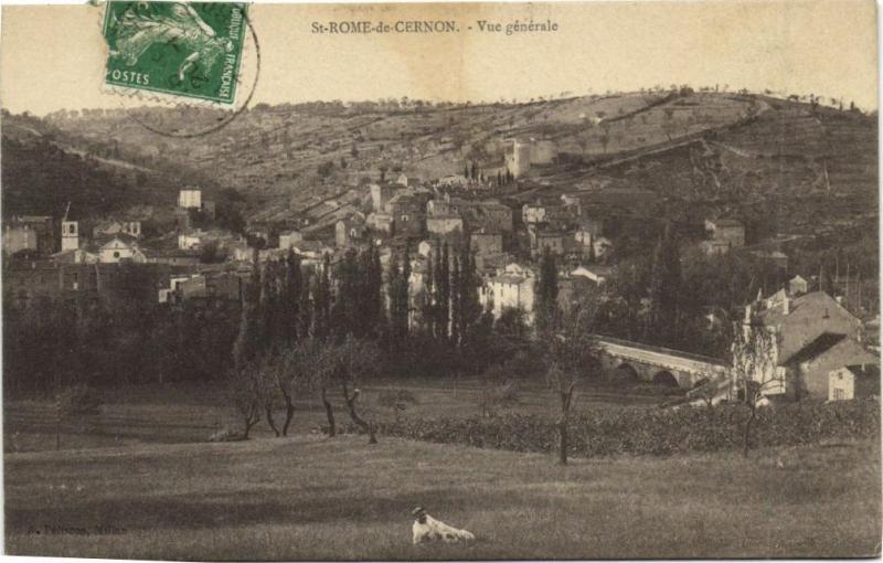 Carte postale ancienne Sainte-Rome-de-Cernon - Vue générale