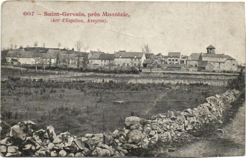 Carte postale ancienne Saint-Gervais prés Montézic à Montézic