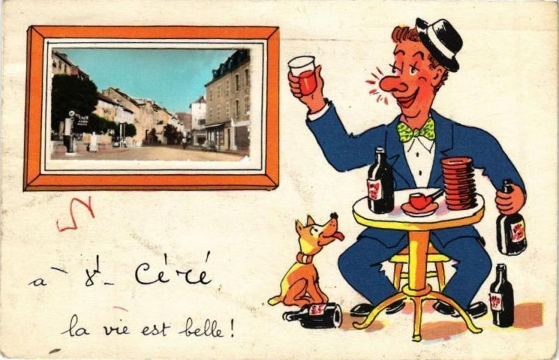 Carte postale ancienne Saint-Cere - la vie est belle à Saint-Céré