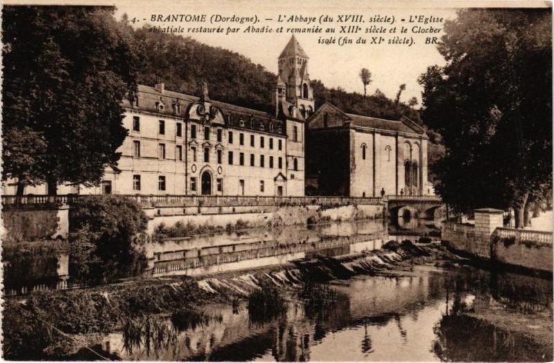 Carte postale ancienne Brantome-L'Abbaye-L'Eglise