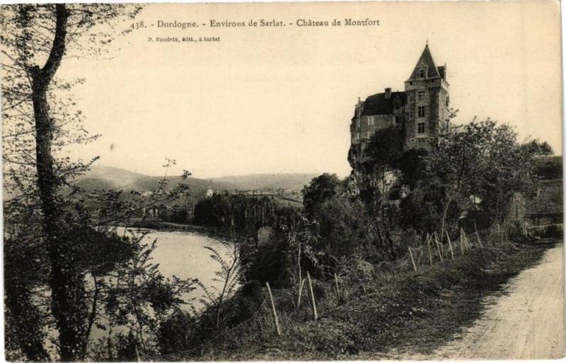 Carte postale ancienne Dordogne - Chateau de Montfort