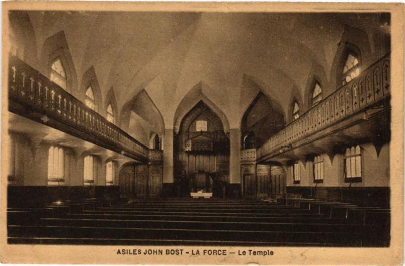 Carte postale ancienne Asiles John Bost-La Force-Le Temple à La Force