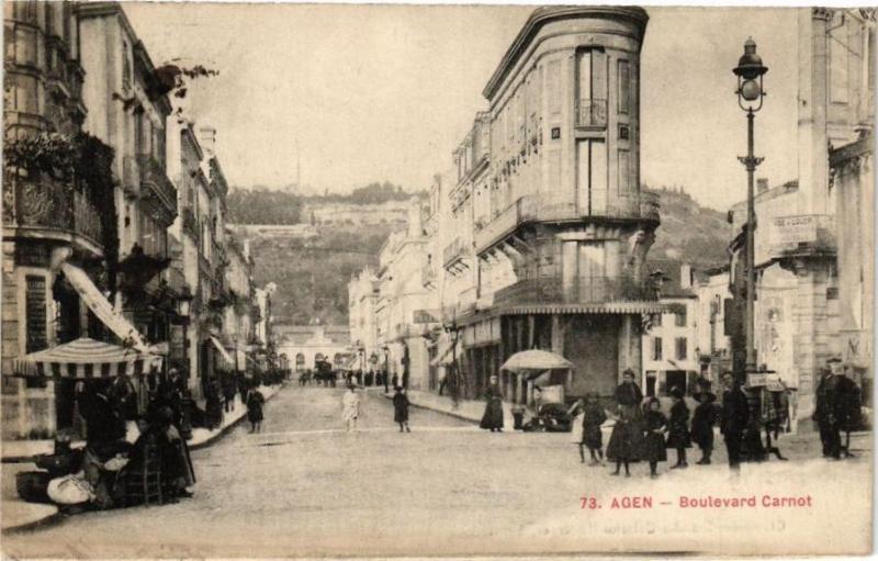 Carte postale ancienne Agen-Boulevard Carnot