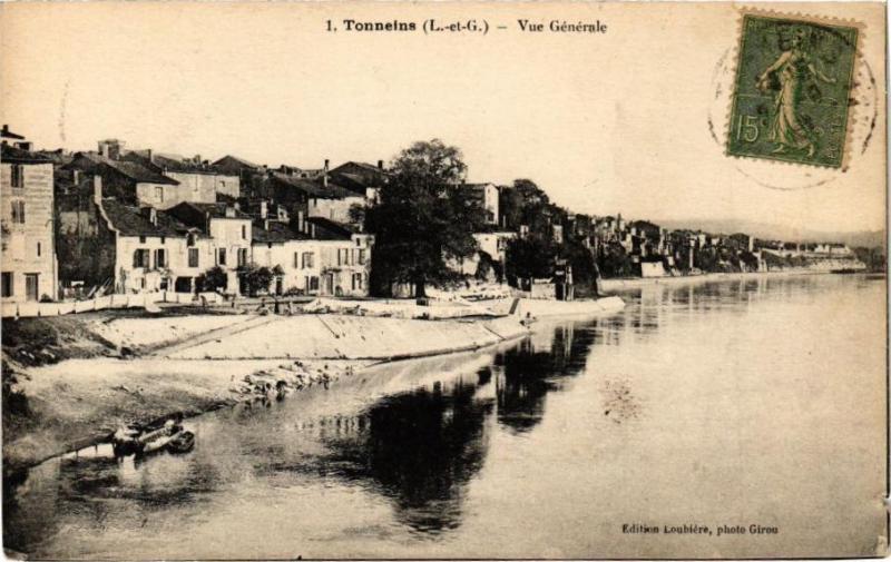 Carte postale ancienne Tonneins-Vue générale à Tonneins