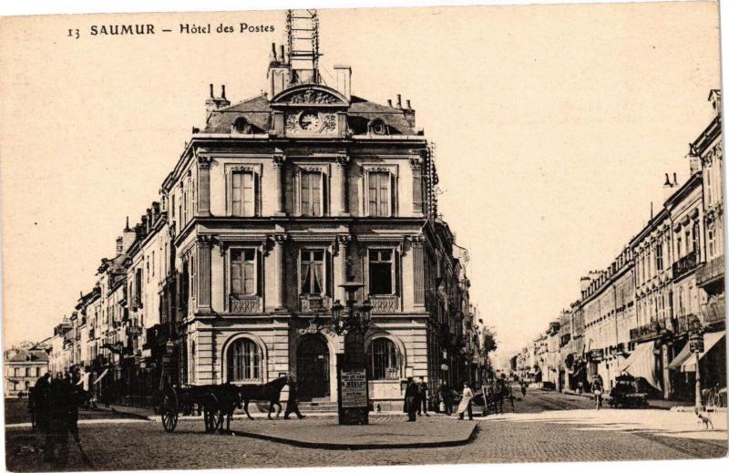 Carte postale ancienne Saumur - Hotel des Postes à Saumur