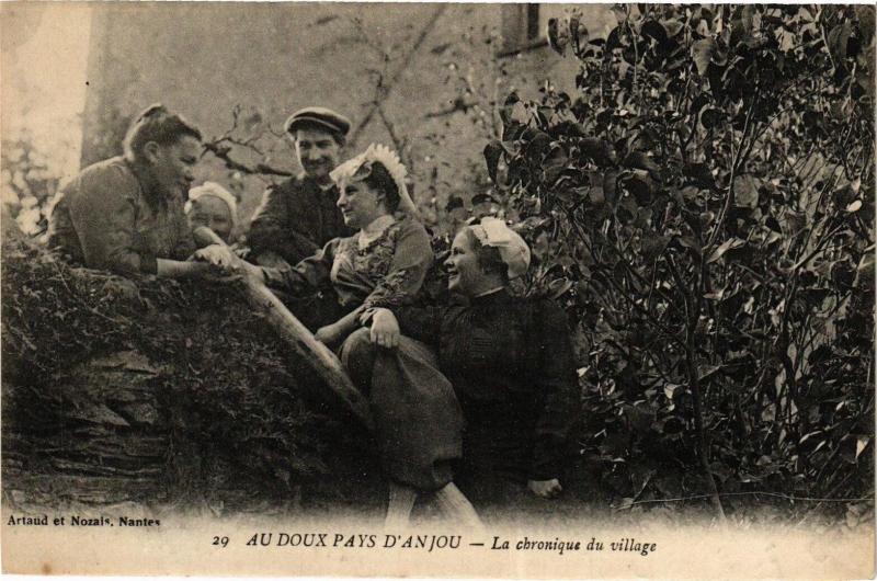 Carte postale ancienne Au Doux Pays d'Anjou-La chronique du village