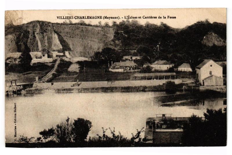 Carte postale ancienne Villiers Charlemange .- l'Ecliuise Et Carriers