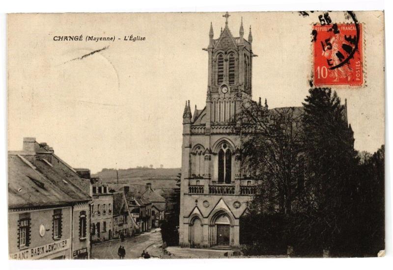 Carte postale ancienne Change .- l'eglise