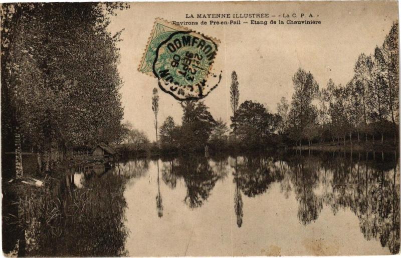 Carte postale ancienne Pré en Pail-Etang de la Chauviniére