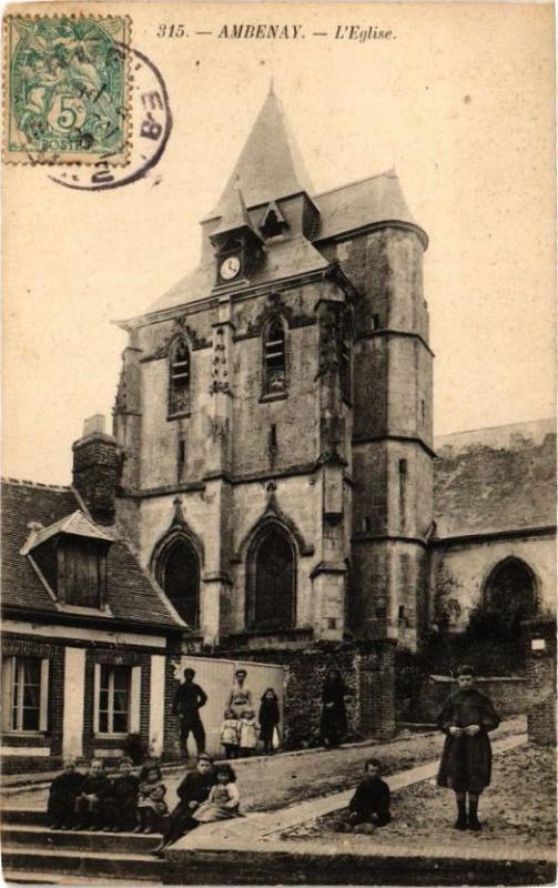 Carte postale ancienne Ambenay - L'Eglise à Ambenay