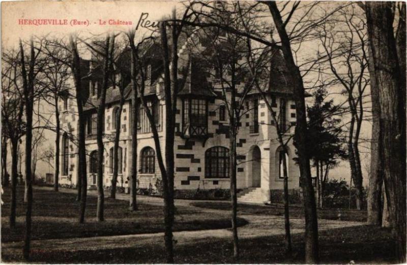 Carte postale ancienne Herqueville - Le Chateau à Herqueville