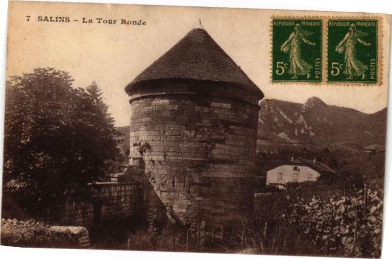 Carte postale ancienne Salins-La Tour Ronde