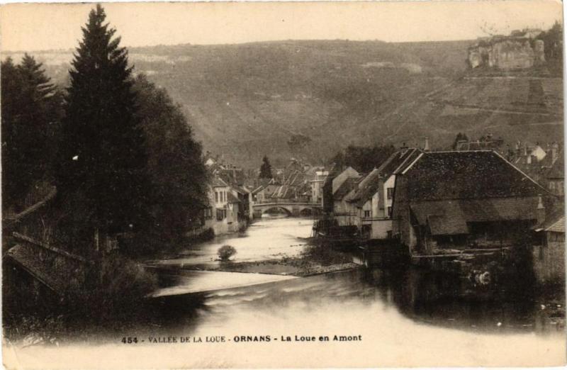 Carte postale ancienne Vallée de la Loue - Ornans - La Loue en Amont à Ornans