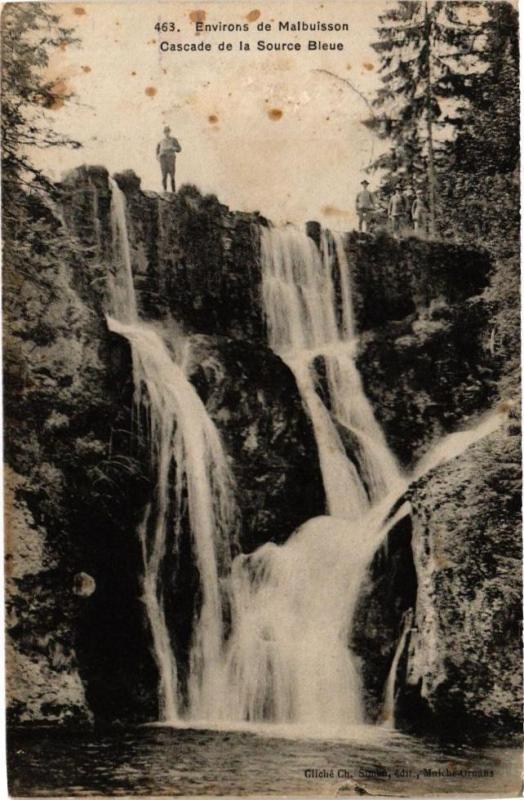 Carte postale ancienne Environs de Malbuisson - Cascade de la Source Bleue à Malbuisson
