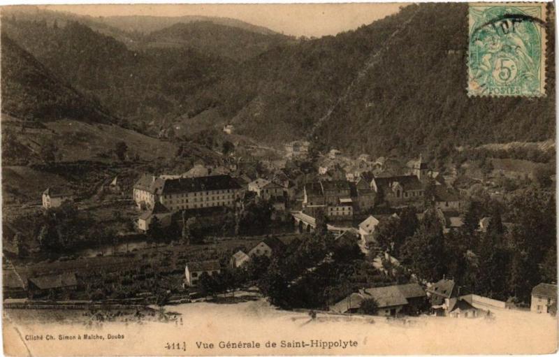 Carte postale ancienne Vue Générale de Saint-Hippolyte à Saint-Hippolyte