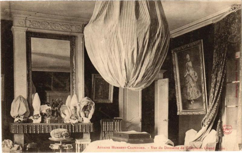 Carte postale ancienne Affaire Humbert-Crawford-Vue du Domaine de Céleyran-Grand Salon
