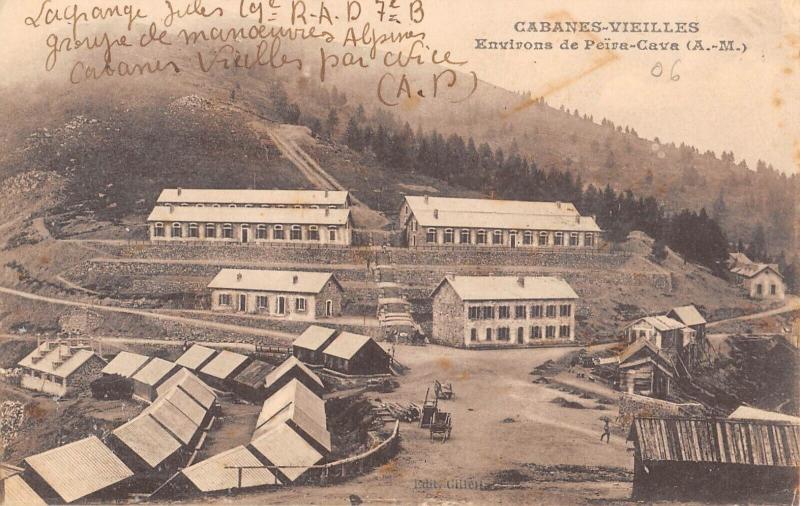 Carte postale ancienne Cabanes Vieilles - Environs De Peira Cava