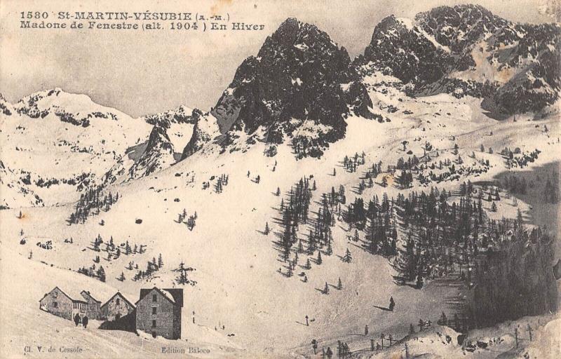 Carte postale ancienne Saint Martin Vesubie - Madone De Fenestre - En Hiver à Saint-Martin-Vésubie