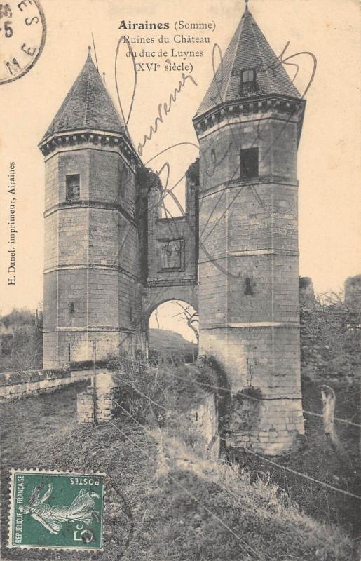 Carte postale ancienne Airaines - Ruines Du Chateau à Airaines