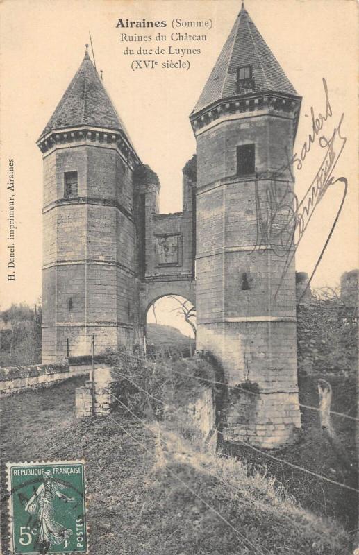 Carte postale ancienne Airaines - Ruines Du Chateau à Airaines