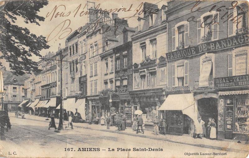 Carte postale ancienne Amiens - La Place Saint Denis à Amiens
